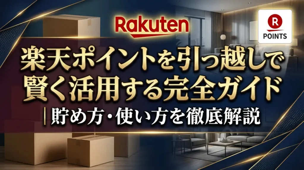 楽天ポイントを引っ越しで賢く活用する完全ガイド｜貯め方・使い方を徹底解説