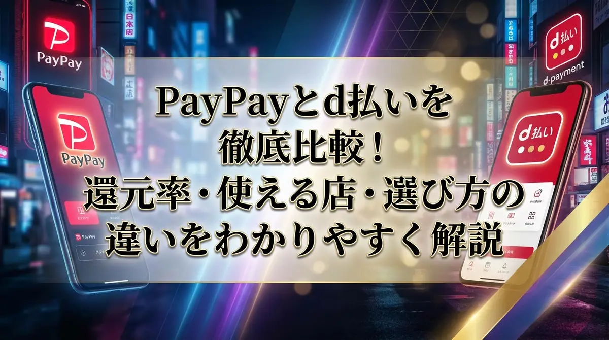 PayPayとd払いを徹底比較!還元率・使える店・選び方の違いをわかりやすく解説