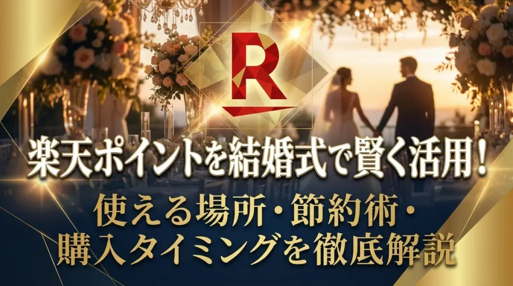 楽天ポイントを結婚式で賢く活用！使える場所・節約術・購入タイミングを徹底解説