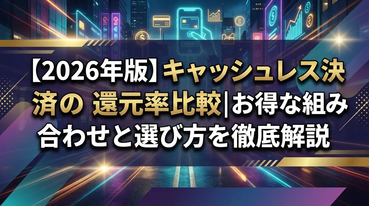 【2026年版】キャッシュレス決済の還元率比較|お得な組み合わせと選び方を徹底解説
