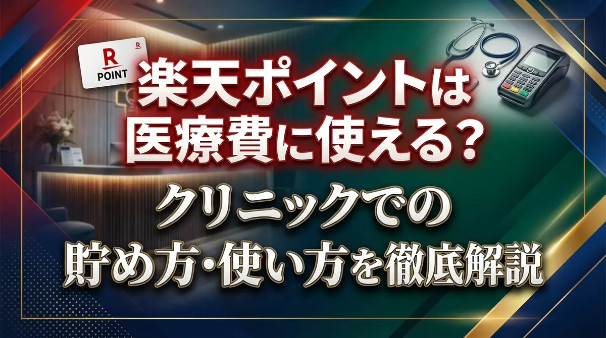 楽天ポイントは医療費に使える?クリニックでの貯め方・使い方を徹底解説
