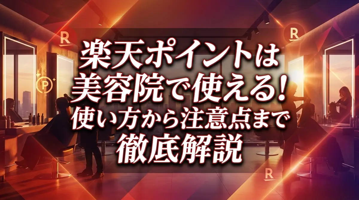 楽天ポイントは美容院で使える！使い方から注意点まで徹底解説