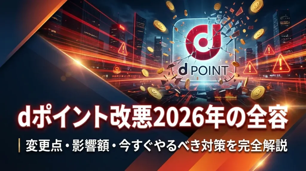 dポイント改悪2026年の全容｜変更点・影響額・今すぐやるべき対策を完全解説