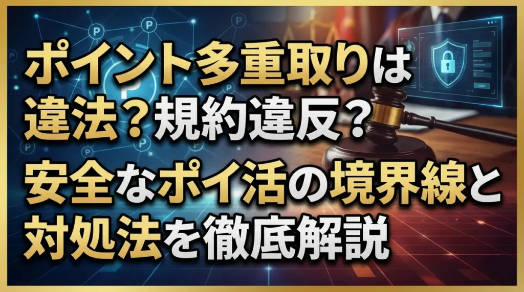 ポイント多重取りは違法？規約違反？安全なポイ活の境界線と対処法を徹底解説