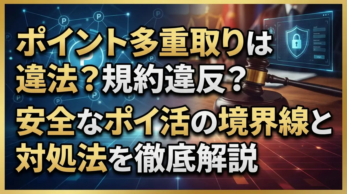 ポイント多重取りは違法？規約違反？安全なポイ活の境界線と対処法を徹底解説